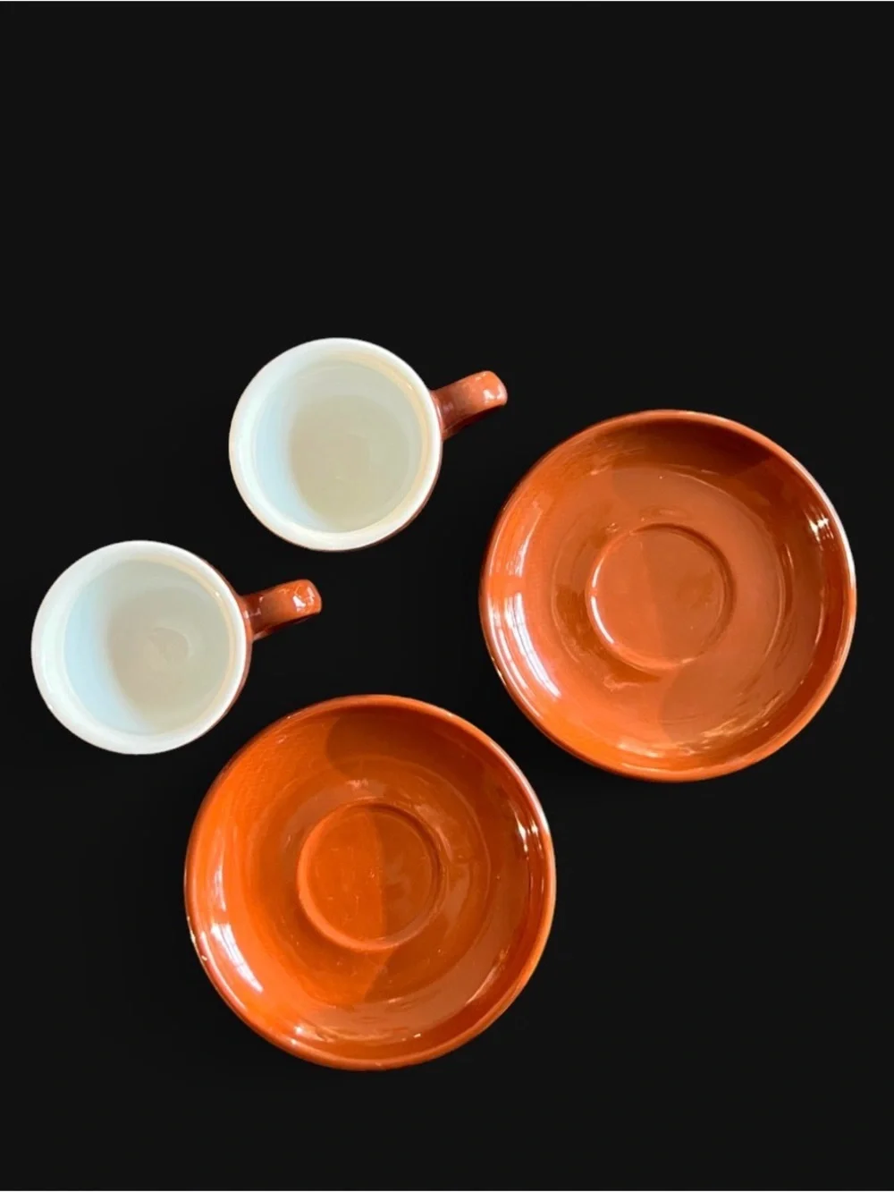 Set of 2 Vintage Nuova Point Espresso Cups and Saucers made in Italy